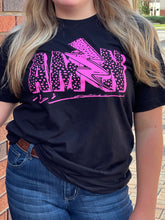 Load image into Gallery viewer, AMEN: Black T-Shirt with Hot Pink Graphic
