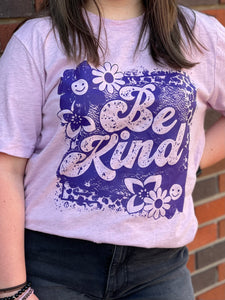 BE KIND: Heather Prism Lilac with Purple Graphic