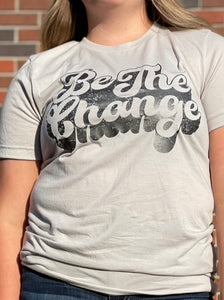 BE THE CHANGE: Heather Cool Gray with Vintage Graphic