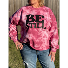 Load image into Gallery viewer, BE STILL AND KNOW PSALM 46:10: Wine colored hand dyed crew neck
